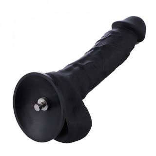 8.7 Flexible Black Dildo Machine Dong base