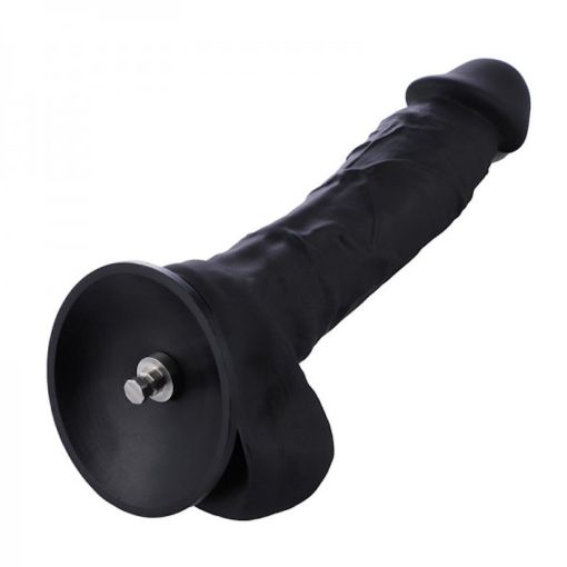 8.7 Flexible Black Dildo Machine Dong base