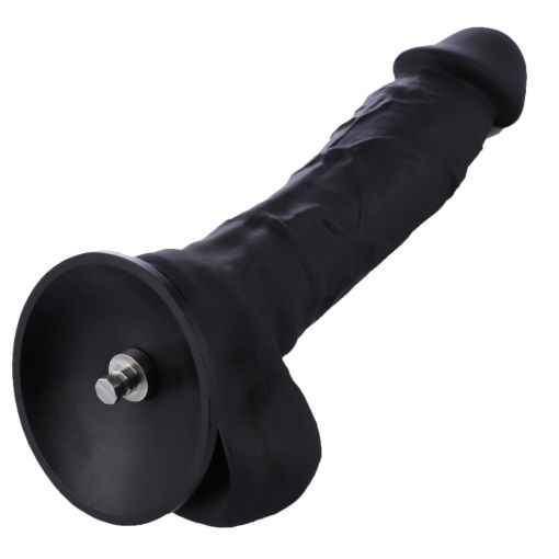 Black 8.7in Flexible Silicone Dildo for Hismith