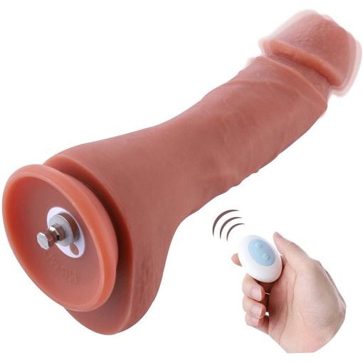 8.7in Double Layered Vibrating Silicone Dildo