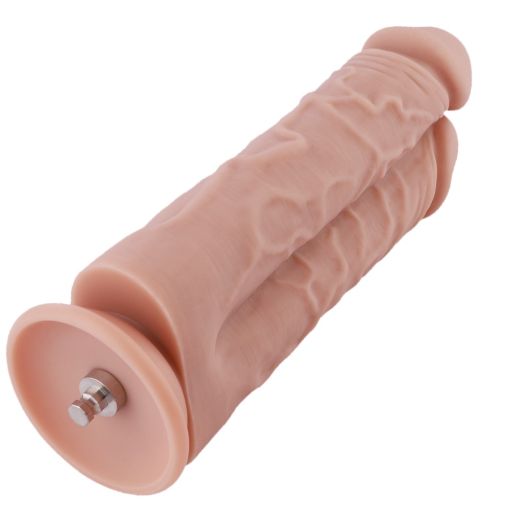 Hismith 8.1” Two Cocks One Hole Silicone Dong