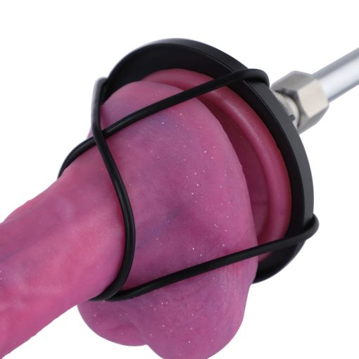 Hismith Suction Cup Adapter with 2 Pair Rubber Bands for Non-Suction Dildos