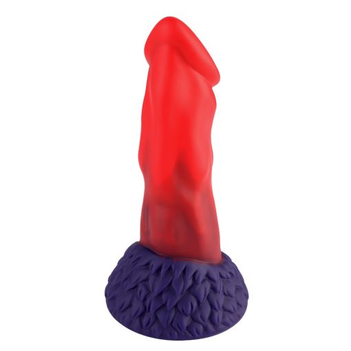 Hismtih 8.65in Red & Blue Silicone Dildo